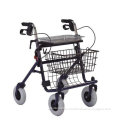 Euro Style Metal, Steel Frame, Powder Painting Rollator With 4 Wheel Walker With Brakes